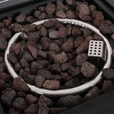 Elwick Outdoor 40000 BTU Iron Square Fire Pit Black - Christopher Knight Home 4 Elwick Outdoor 40000 BTU Iron Square Fire Pit Black - Christopher Knight Home - Image 2