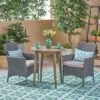 Bruna 3pc Wood & Wicker Bistro Set - Gray/Gray - Christopher Knight Home -Outdoor Living Shop GUEST 00568054 d0da 495b 8f5a e615fae74d85
