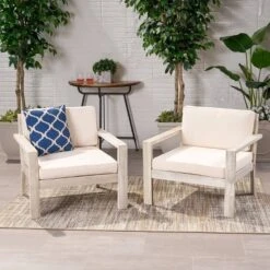 Santa Ana 2pk Acacia Club Accent Chairs Brushed Light Gray - Christopher Knight Home -Outdoor Living Shop GUEST 009b45a5 5795 4a24 949e d00d92e15867