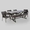 Isola 6pc Aluminum And Wicker Dining Set - Brown - Christopher Knight Home -Outdoor Living Shop GUEST 0205db7a c6b9 406d b184 dfef165eb3e9