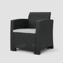 Daytona 4pc Faux Wicker Chat Set - Charcoal - Christopher Knight Home 8 Daytona 4pc Faux Wicker Chat Set - Charcoal - Christopher Knight Home -Outdoor Living Shop GUEST 029fde53 f2da 4936 bead 1fc4a428e6ee