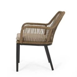 2pk Russel Outdoor Wicker Dining Chairs With Cushions Light Brown/Beige - Christopher Knight Home -Outdoor Living Shop GUEST 02c7fd1a 8354 49a6 a188 13b0ba1d1851 1