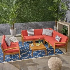 Grenada 8pc Acacia Sectional Sofa Set – Christopher Knight Home -Outdoor Living Shop GUEST 046b4daf b850 44ff a15e 1d2d55a5be97