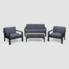 Santa Ana 4pc Gray Acacia Wood Conversation Set - Christopher Knight Home -Outdoor Living Shop GUEST 050f30d4 50aa 4279 9c5a 32d4128a5982