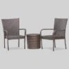 Littleton 3pc All-Weather Wicker Patio Stacking Chair Chat Set - Brown - Christopher Knight Home -Outdoor Living Shop GUEST 052ea880 553a 4415 8f13 fc6bae4fd4b3