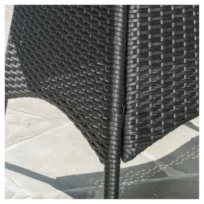 Peterson 3pc Wicker Patio Bistro Set - Gray - Christopher Knight Home 4 Peterson 3pc Wicker Patio Bistro Set - Gray - Christopher Knight Home - Image 2