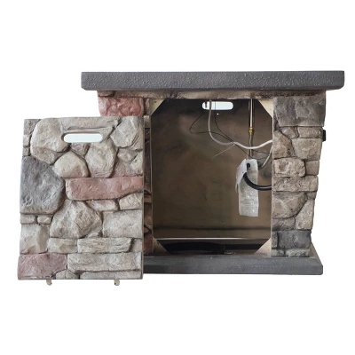 Carson Outdoor Stone Square Fire Pit - Gray - Christopher Knight Home 4 Carson Outdoor Stone Square Fire Pit - Gray - Christopher Knight Home - Image 2