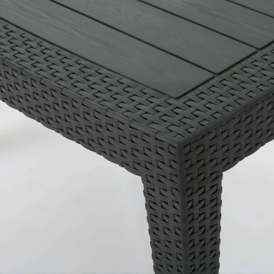 Daytona 4pc Faux Wicker Chat Set - Charcoal - Christopher Knight Home 7 Daytona 4pc Faux Wicker Chat Set - Charcoal - Christopher Knight Home - Image 5