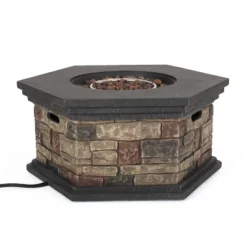 Chesney Outdoor 40000 BTU Light Weight Concrete Octagonal Fire Pit Stone - Christopher Knight Home -Outdoor Living Shop GUEST 08bb189b d7da 4f2d 8bb2 18f26c155bef