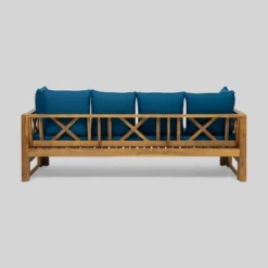 Long Beach Acacia Wood Extendable Patio Daybed Sofa Teak - Christopher Knight Home -Outdoor Living Shop GUEST 08dfc071 202e 4241 99c8 cb8422ed0655