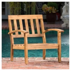 Peyton 4pk Acacia Wood Patio Club Chairs W/ Cushions - Beige - Christopher Knight Home -Outdoor Living Shop GUEST 0a129408 3489 45af a449 fe9401fcb57c