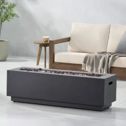 Wellington Outdoor 50000 BTU Rectangular Fire Pit Dark Gray - Christopher Knight Home -Outdoor Living Shop GUEST 0a9e2813 c7ea 4de5 969e 780d0a40861c