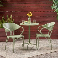 Palm Desert 3pc Iron Modern Bistro Set - Christopher Knight Home -Outdoor Living Shop GUEST 0b041e16 7ecd 485a bc54 7d8e3e90721f