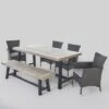 Linden 6pc Acacia Wood & Wicker Patio Dining Set - Gray - Christopher Knight Home 2 Linden 6pc Acacia Wood & Wicker Patio Dining Set - Gray - Christopher Knight Home -Outdoor Living Shop GUEST 0b9cfad7 b99e 4fa8 b1b0 bd6e3720c5ab