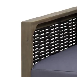 Linwood 2pk Outdoor Acacia Wood Club Chairs With Wicker Accents - Gray/Dark Gray - Christopher Knight Home 18 Linwood 2pk Outdoor Acacia Wood Club Chairs With Wicker Accents - Gray/Dark Gray - Christopher Knight Home -Outdoor Living Shop GUEST 0c752e93 b0e3 4856 9674 8187b05d809a