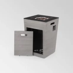 Langton Square 19.5" Light Weight Concrete Gas Fire Column Dark Gray - Christopher Knight Home 9 Langton Square 19.5" Light Weight Concrete Gas Fire Column Dark Gray - Christopher Knight Home -Outdoor Living Shop GUEST 0cec6595 0002 4b7d bdd5 375bbca661ae