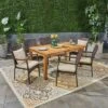 Davenport 7pc Wood & Wicker Expandable Patio Dining Set - Natural/Brown/Cream - Christopher Knight Home 2 Davenport 7pc Wood & Wicker Expandable Patio Dining Set - Natural/Brown/Cream - Christopher Knight Home -Outdoor Living Shop GUEST 0e03e2ec 3d7c 43cc b811 74445a683028