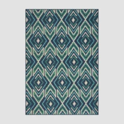 Myrtle Geometric Outdoor Rug Navy/Green - Christopher Knight Home -Outdoor Living Shop GUEST 0f4fe71c bce5 4aea b1cd c3dfbcba6381