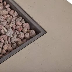 Perla 5pc Acacia Wood Sofa With Rectangular Fire Table - Teak/Cream/Light Gray - Christopher Knight Home -Outdoor Living Shop GUEST 129d8364 cfa1 4a89 a179 27825d2c19ec