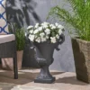 19" Wide Planter Delphine Lightweight Patio Urn Black - Christopher Knight Home -Outdoor Living Shop GUEST 13ba5943 a768 43a2 b323 df42663b7394
