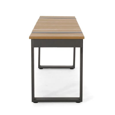 Quay 6pc Outdoor Aluminum Dining Set - Natural/Gray/Dark Gray - Christopher Knight Home 8 Quay 6pc Outdoor Aluminum Dining Set - Natural/Gray/Dark Gray - Christopher Knight Home - Image 6