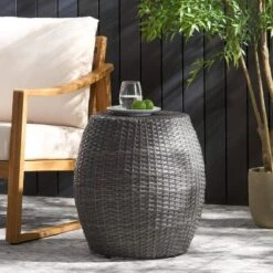 Canary Wicker Side Table - Gray - Christopher Knight Home -Outdoor Living Shop GUEST 14efa892 63ee 4bb2 8ce2 94dc6b233e1d