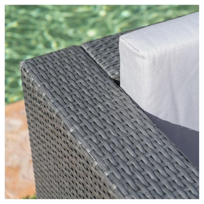 Murano Set Of 2 Wicker Club Chair - Gray - Christopher Knight Home 4 Murano Set Of 2 Wicker Club Chair - Gray - Christopher Knight Home - Image 2