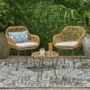 Lehrman 3pc Faux Wicker Chat Set - Light Brown/Beige - Christopher Knight Home -Outdoor Living Shop GUEST 16caf868 ff9b 4daa 9f3a bdd0c1944a68