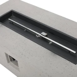 Cape Coral 5pc Aluminum And MGO Seating Set With Fire Table Khaki/Light Gray - Christopher Knight Home -Outdoor Living Shop GUEST 173ee431 ee21 43e6 a981 6a30882eb599