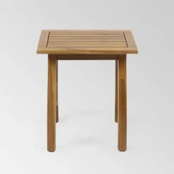 Yadira 3pc Acacia Wood Chat Set - Teak/Dark Teal - Christopher Knight Home -Outdoor Living Shop GUEST 199aff88 8910 4dac be9e 2f2025def5c6