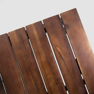 Bodum 7pc Acacia Wood Dining Set - Dark Brown/White - Christopher Knight Home 6 Bodum 7pc Acacia Wood Dining Set - Dark Brown/White - Christopher Knight Home - Image 4