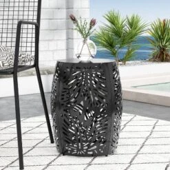 Satterlee Outdoor Round Iron Side Table Black - Christopher Knight Home 8 Satterlee Outdoor Round Iron Side Table Black - Christopher Knight Home -Outdoor Living Shop GUEST 1a3a287f 7f48 4021 8906 1aa6a54b1f92