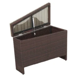 Madras Tortuga 8pc Wicker 1/2 Round Seating Set With Ice Bucket Ottoman - Brown/Beige - Christopher Knight Home 7 Madras Tortuga 8pc Wicker 1/2 Round Seating Set With Ice Bucket Ottoman - Brown/Beige - Christopher Knight Home -Outdoor Living Shop GUEST 1c6f2dff 7e62 48bb 9099 39714320edcf