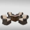 Venti 5pc Wicker Swivel Club Chairs And Fire Pit - Dark Brown/Beige - Christopher Knight Home 2 Venti 5pc Wicker Swivel Club Chairs And Fire Pit - Dark Brown/Beige - Christopher Knight Home -Outdoor Living Shop GUEST 1c77f48f a6f0 40cc 8675 5cefadf60b97