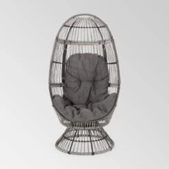 Pintan Wicker Swivel Egg Chair - Christopher Knight Home -Outdoor Living Shop GUEST 1e97b85b bbce 4ca2 a270 afdfef40264b