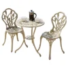 Nassau 3pc Cast Aluminum Patio Bistro Set - Sand - Christopher Knight Home