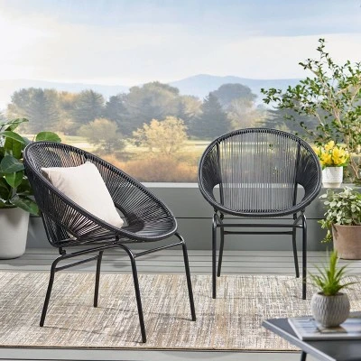 Nusa 2pk Faux Rattan Patio Club Chairs - Christopher Knight Home 3 Nusa 2pk Faux Rattan Patio Club Chairs - Christopher Knight Home