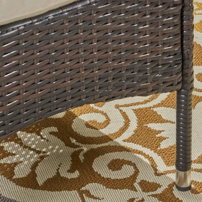 Nadia 9pc Wood & Wicker Expandable Dining Set - Natural/Brown/Beige - Christopher Knight Home 8 Nadia 9pc Wood & Wicker Expandable Dining Set - Natural/Brown/Beige - Christopher Knight Home - Image 6