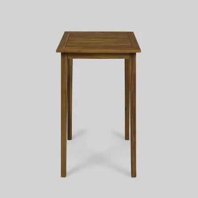 Polaris Acacia Wood Square Bar Table Teak - Christopher Knight Home 4 Polaris Acacia Wood Square Bar Table Teak - Christopher Knight Home - Image 2