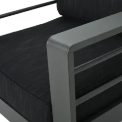 Cape Coral Set Of 4 Aluminum Club Chair - Gray/Dark Gray - Christopher Knight Home -Outdoor Living Shop GUEST 216c6024 8d2a 447e 8199 9e087454a82a