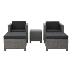 Puerta 17pc Wicker Patio Set - Dark Gray - Christopher Knight Home