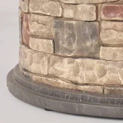 Everglade 6pc Acacia Wood Club Chairs And Fire Pit Set Teak/White/Stone - Christopher Knight Home -Outdoor Living Shop GUEST 23f41297 7867 4cf4 a025 63b042c9fd44