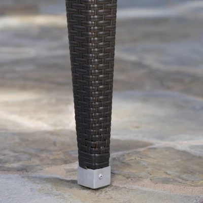 Antigua 9pc Wicker Outdoor Patio Dining Set - Brown - Christopher Knight Home 4 Antigua 9pc Wicker Outdoor Patio Dining Set - Brown - Christopher Knight Home - Image 2