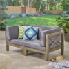 Brava 2pc Acacia Modular Loveseat - Gray/Dark Gray - Christopher Knight Home -Outdoor Living Shop GUEST 240fbafb 1a77 4c3c b309 263a24d240fc
