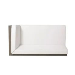 2pc Brava Outdoor Acacia Wood Right Arm Loveseat & Coffee Table With Cushion Gray/White - Christopher Knight Home 15 2pc Brava Outdoor Acacia Wood Right Arm Loveseat & Coffee Table With Cushion Gray/White - Christopher Knight Home -Outdoor Living Shop GUEST 24bbecac 16ef 4a10 958a 998136c003f3