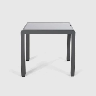 Cape Coral Aluminum Patio Side Table Gray - Christopher Knight Home 4 Cape Coral Aluminum Patio Side Table Gray - Christopher Knight Home - Image 2