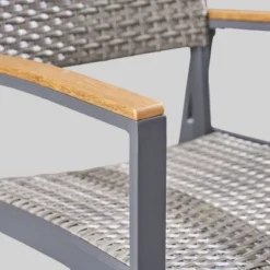 Luton 2pk Wicker & Aluminum Patio Dining Chair - Gray - Christopher Knight Home -Outdoor Living Shop GUEST 25f6cae6 fa62 4b2f a960 420f4eb4f526