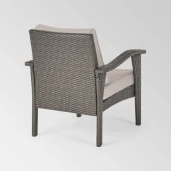 Kaula 5pc Faux Rattan Club Chair & Fire Pit Chat Set - Christopher Knight Home -Outdoor Living Shop GUEST 288389ef c740 49a4 87ee 92d44e390416