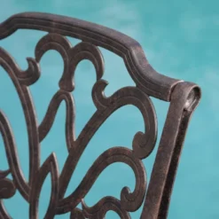 Lola 3pc Cast Aluminum Chat Set - Bronze - Christopher Knight Home -Outdoor Living Shop GUEST 28e67e4d f826 4da2 a278 4c705126bba4