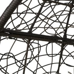 Castaic Indoor/Outdoor Wicker Hanging Chair With 8' Chain - Brown/Khaki - Christopher Knight Home -Outdoor Living Shop GUEST 2a41637c d0e1 467b b082 c17e148f8b1c